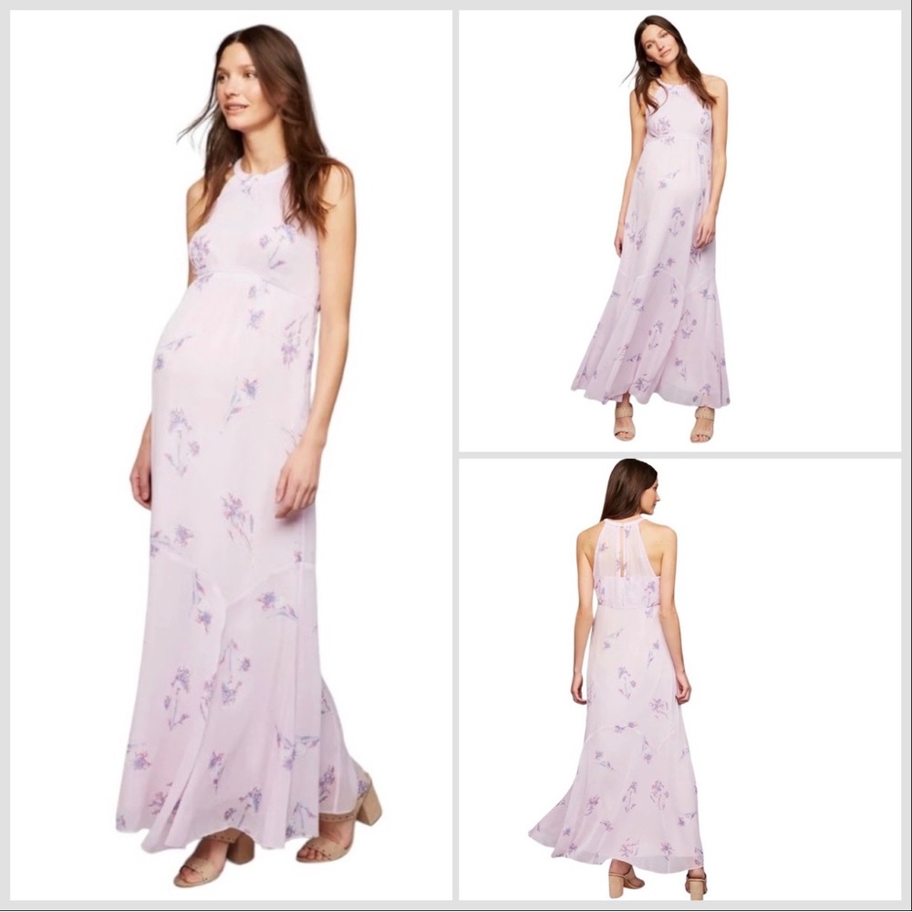 Maternity floral maxi dress